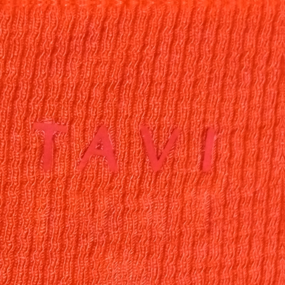 🦋 TAVI Ribbed Tee in Magma Cropped Short Sleeve Comfort Stretch Tencel XS NWT - Picture 9 of 13